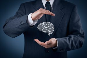 Intellectual property protection law and rights copyright and patents concept. Protect business ideas and headhunter concepts.